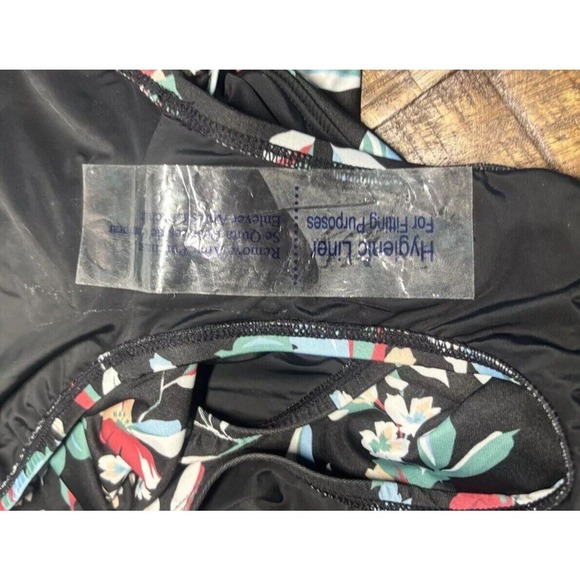 NEW MODCLOTH The Kelsie One Piece Swimsuit Floral Bathing Suit Black Teal 2X - Picture 10 of 11